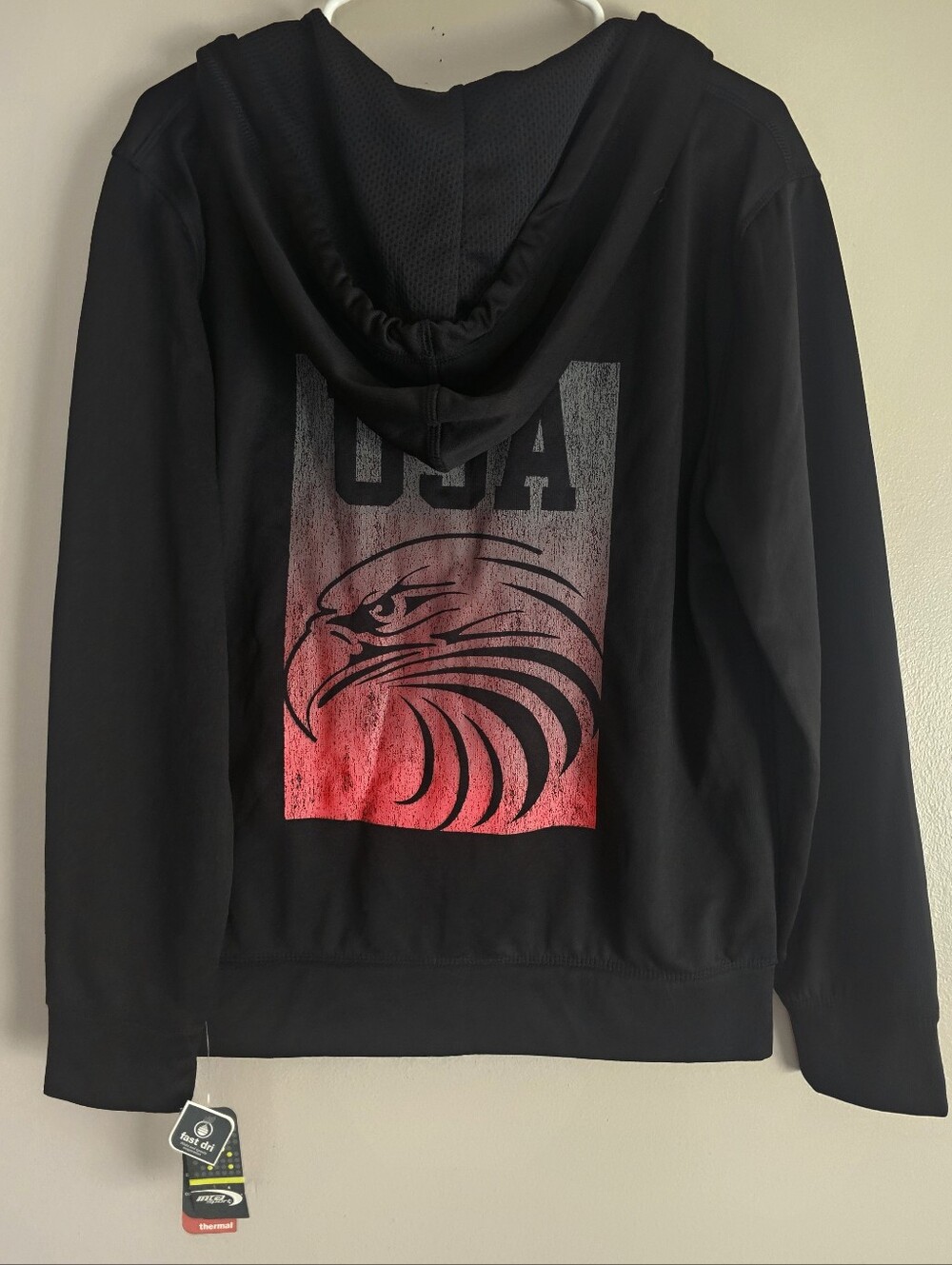 MTA Sport USA Eagle Thermal Fast Dri Hoodie – Size M, Black